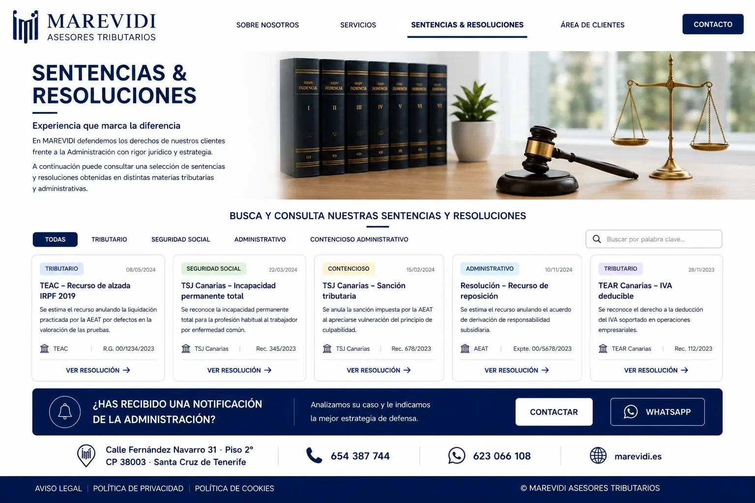 Sentencias y resoluciones | MAREVIDI